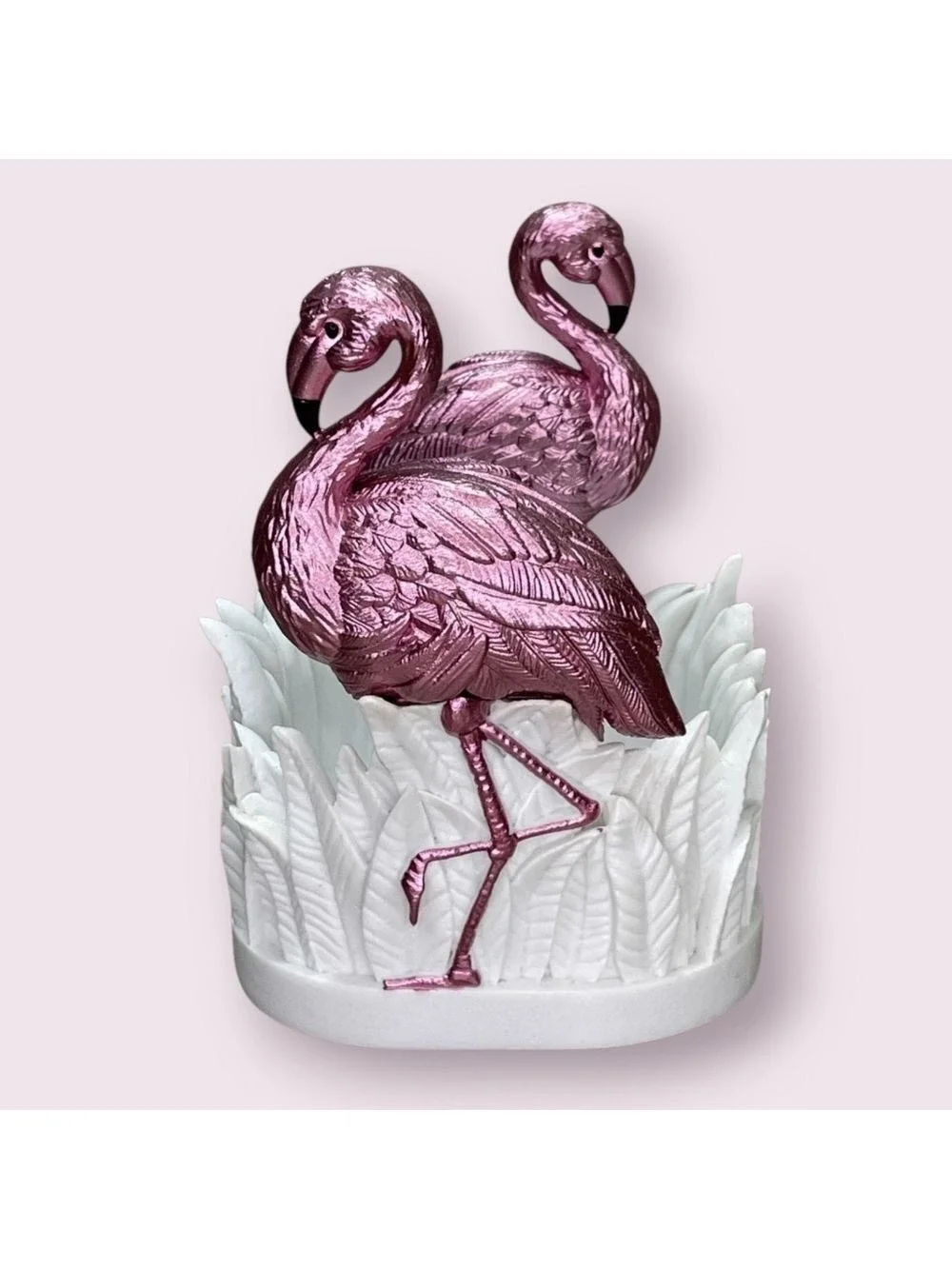 PINK GLITTER FLAMINGOS GENTLE FOAMING HAND SOAP HOLDER BY BATH & BODY WORKS NEW!